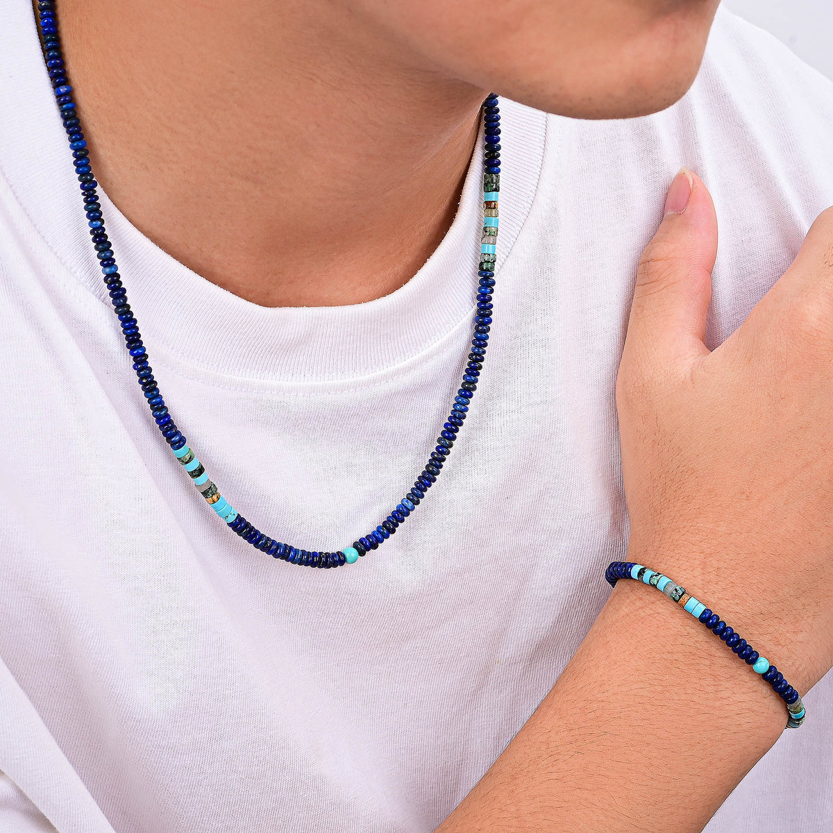 Pulseira Horizonte Azul Profundo para Homem