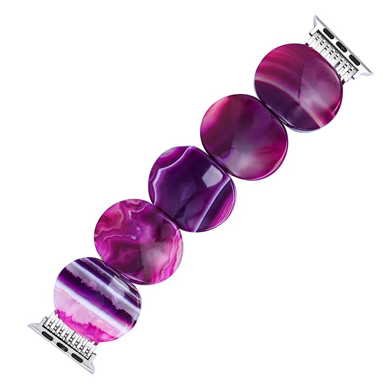 Pulseira elástica de ágata Mystic Plum para Apple Watch