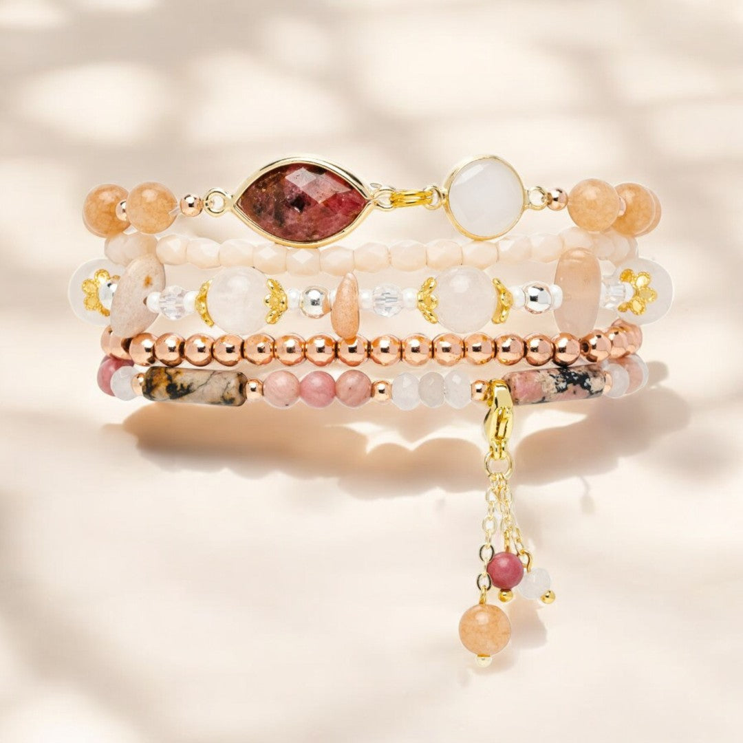 Correia elástica para Apple Watch cor rosa borgonha