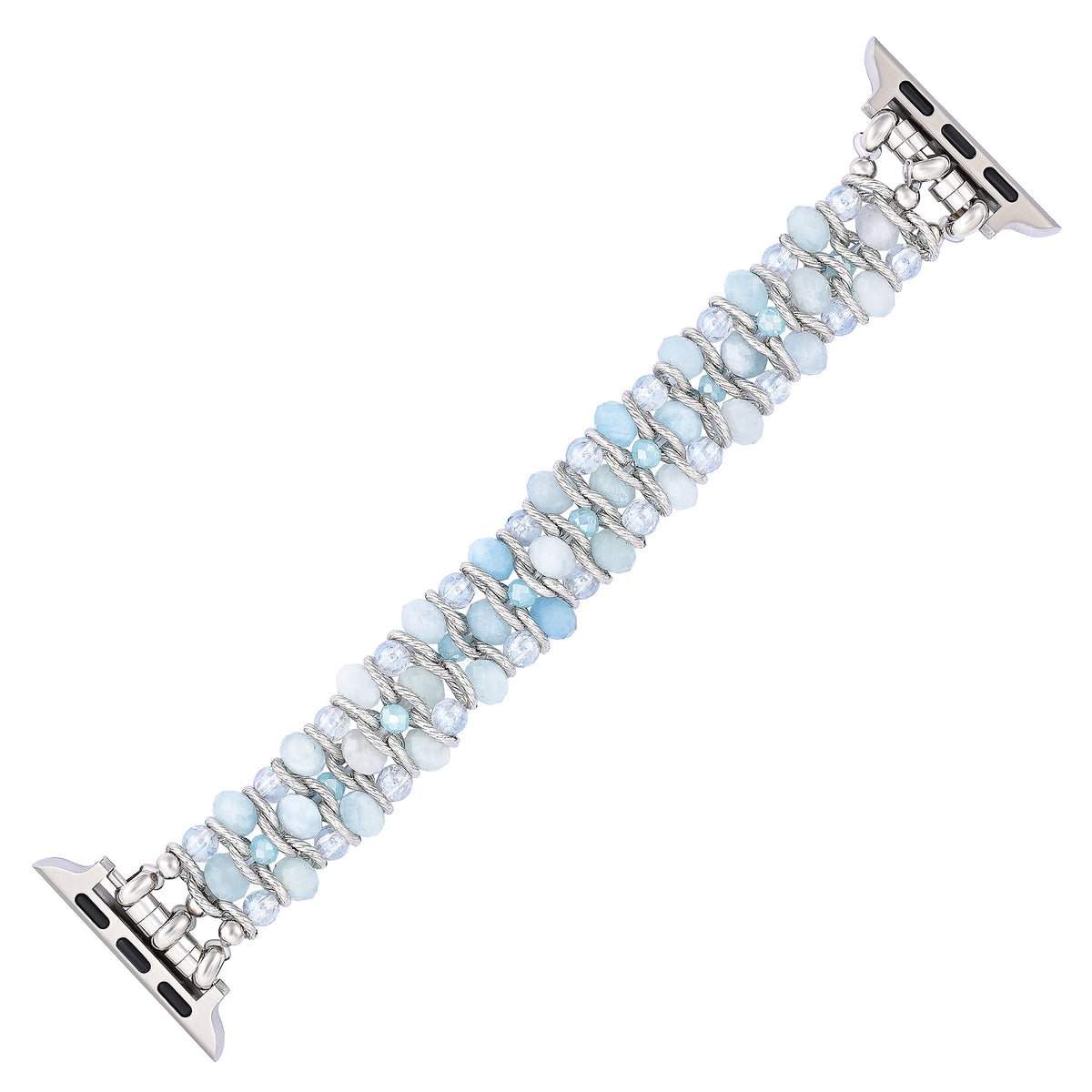 Correia trançada de safira aquamarine para Apple Watch