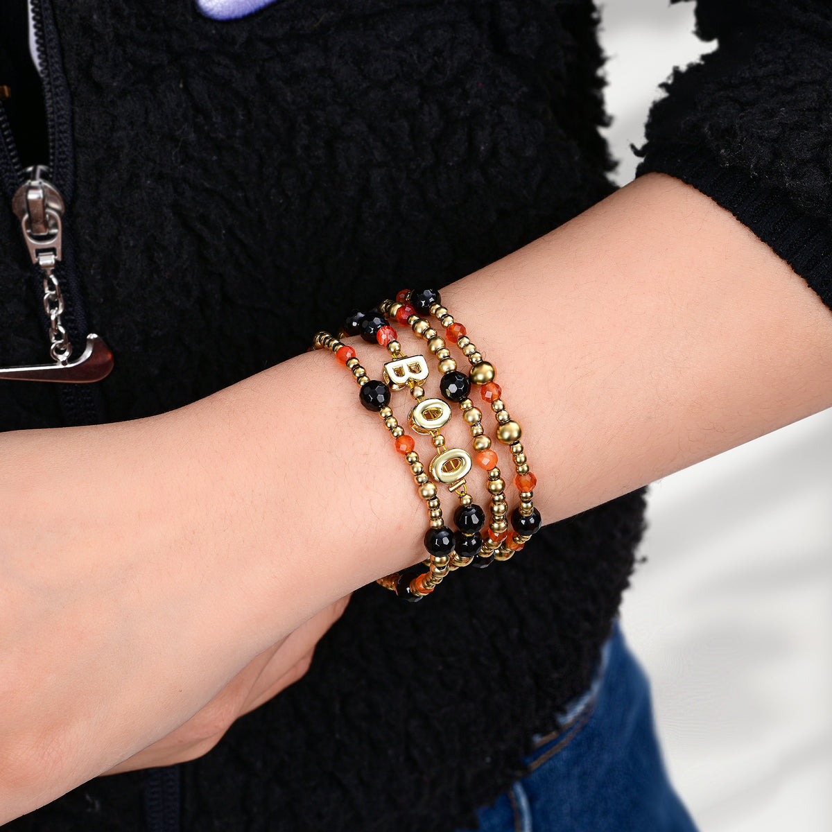 Conjunto de Pulseiras Luminosas Assustadoras de Halloween