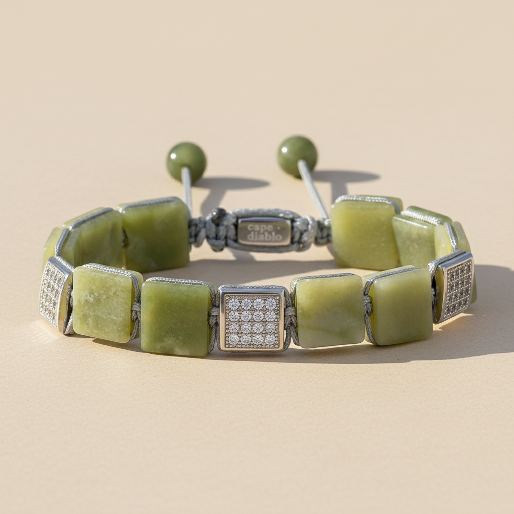 Pulseira Masculina de Jade do Sul
