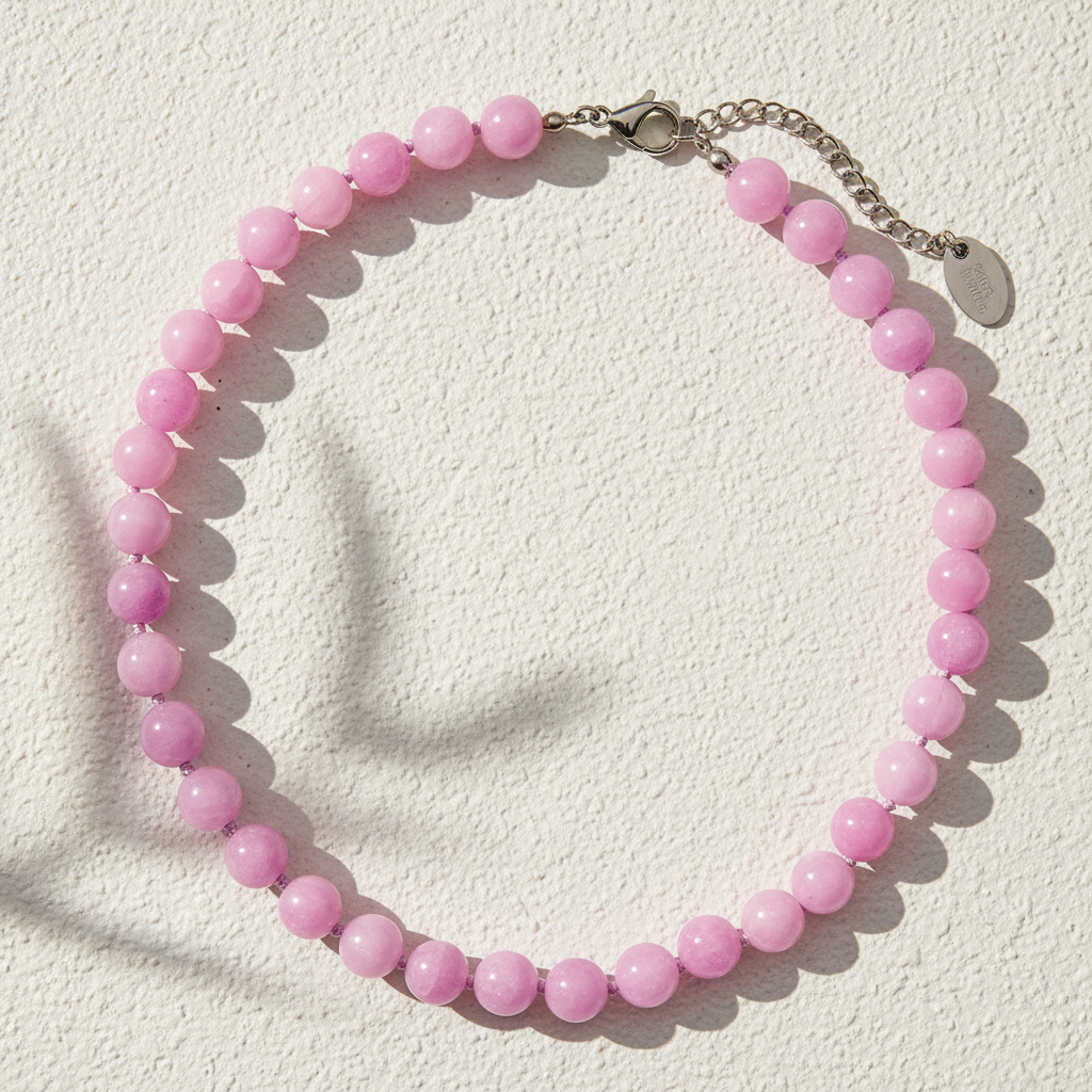 Colar Gargantilha de Jade Lilás Abençoado