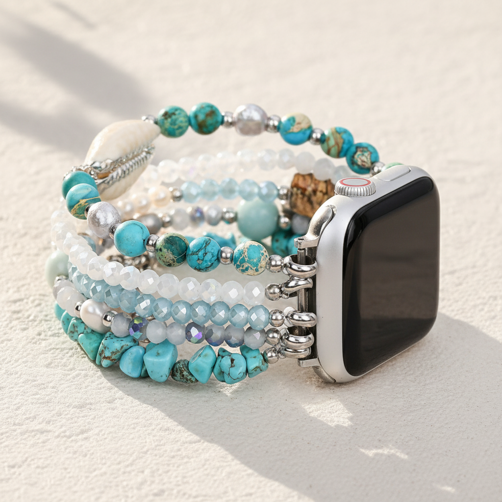 Correia elástica Turquoise Tide para Apple Watch