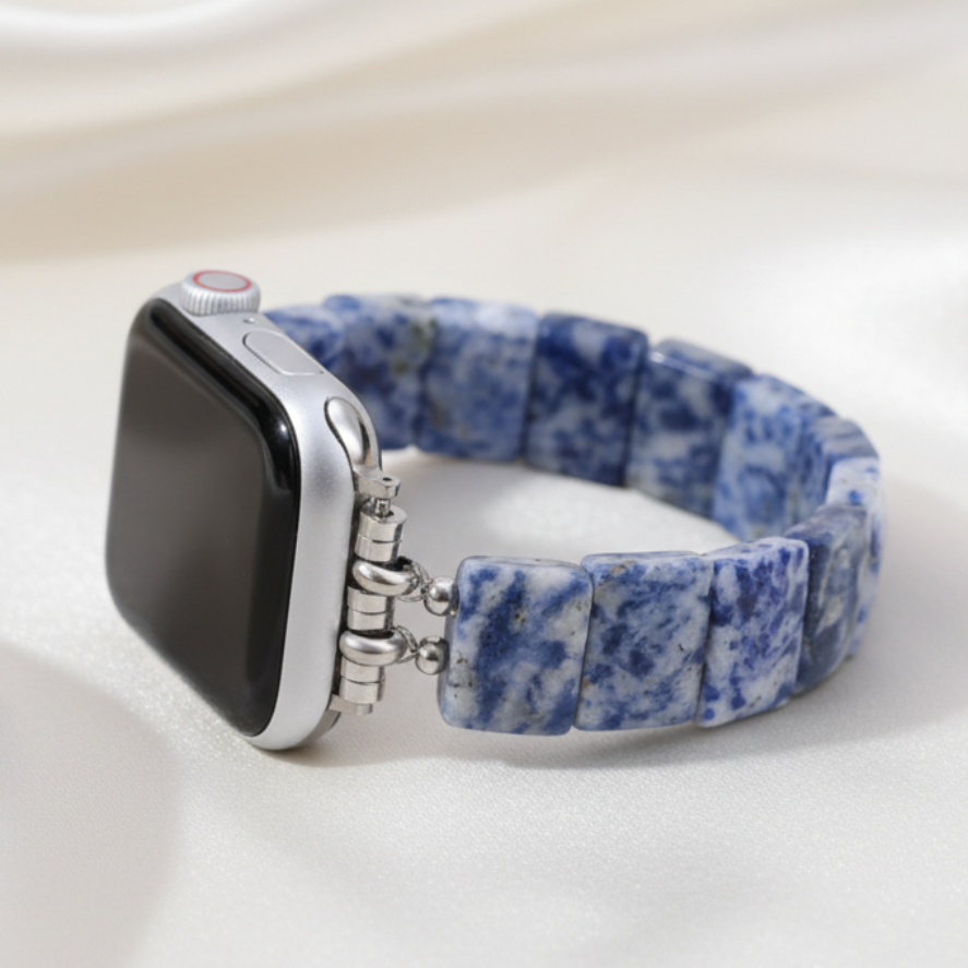 Correia elástica de sodalito azul horizonte para Apple Watch