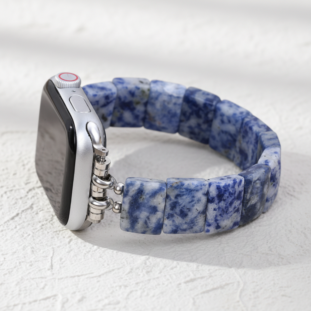 Correia elástica de sodalito azul horizonte para Apple Watch