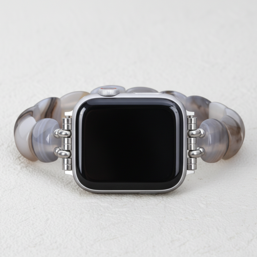 Correia elástica Aura Marfim para Apple Watch