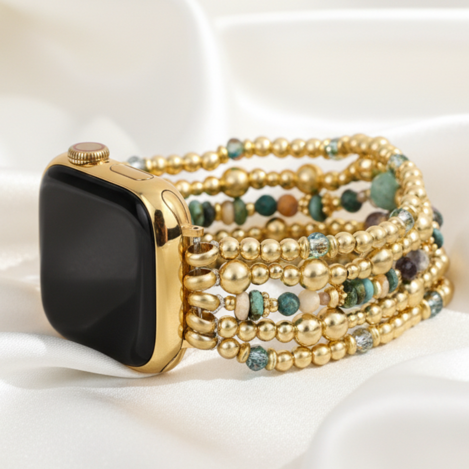 Pulseira Elástica Dourada Oasis para Apple Watch