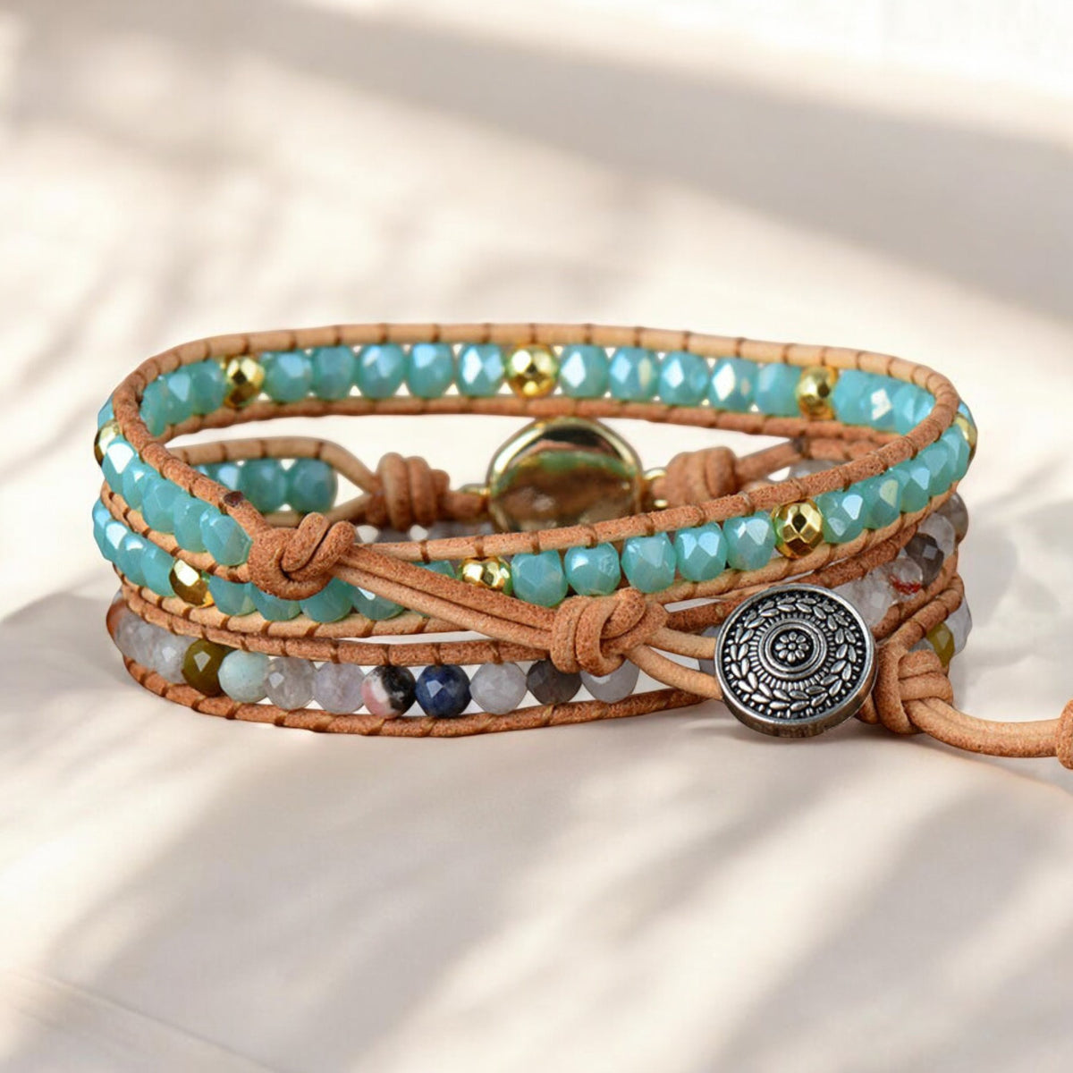 Pulseira Envolvente de Proteção Opal Healing