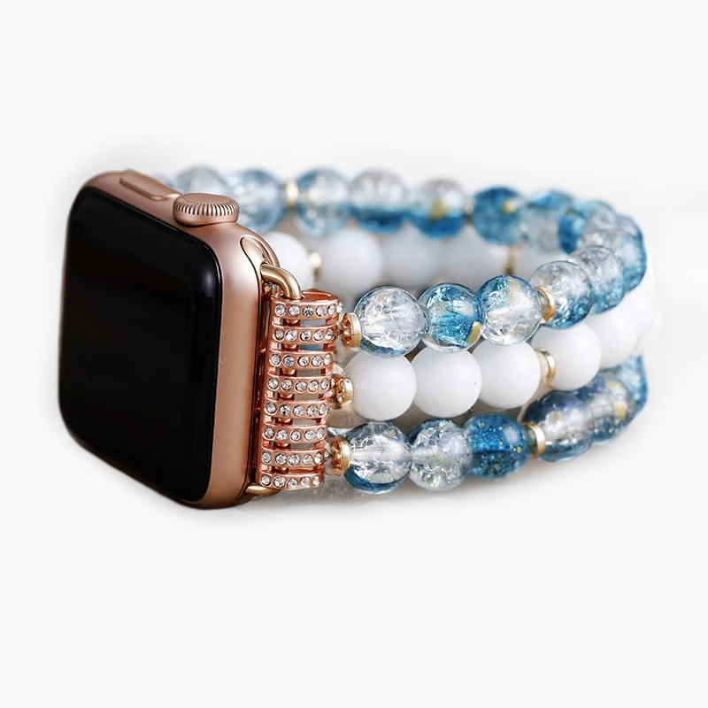 Correia de Relógio Crystal Jade Frost Stretch