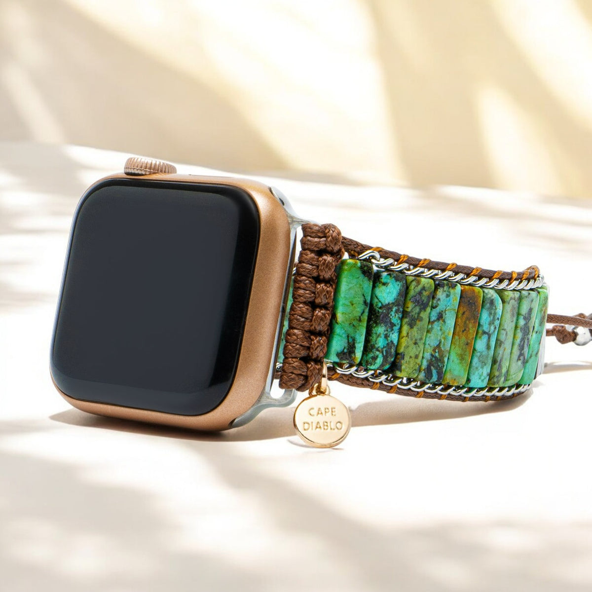 Pulseira para Apple Watch masculina em turquesa africana