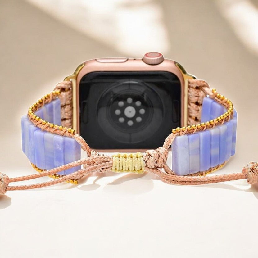 Pulseira de Apple Watch em Ágata Ameixa