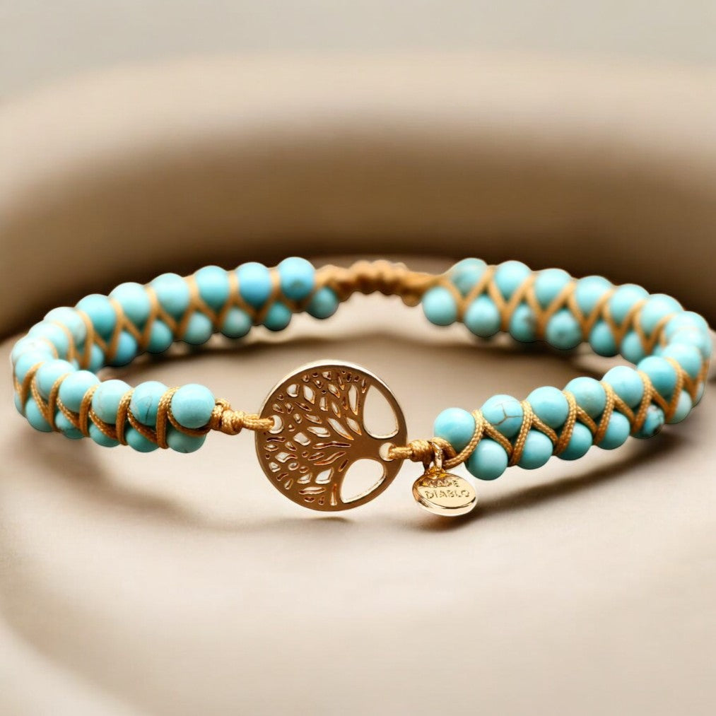 Pulseira Árvore da Vida Turquesa