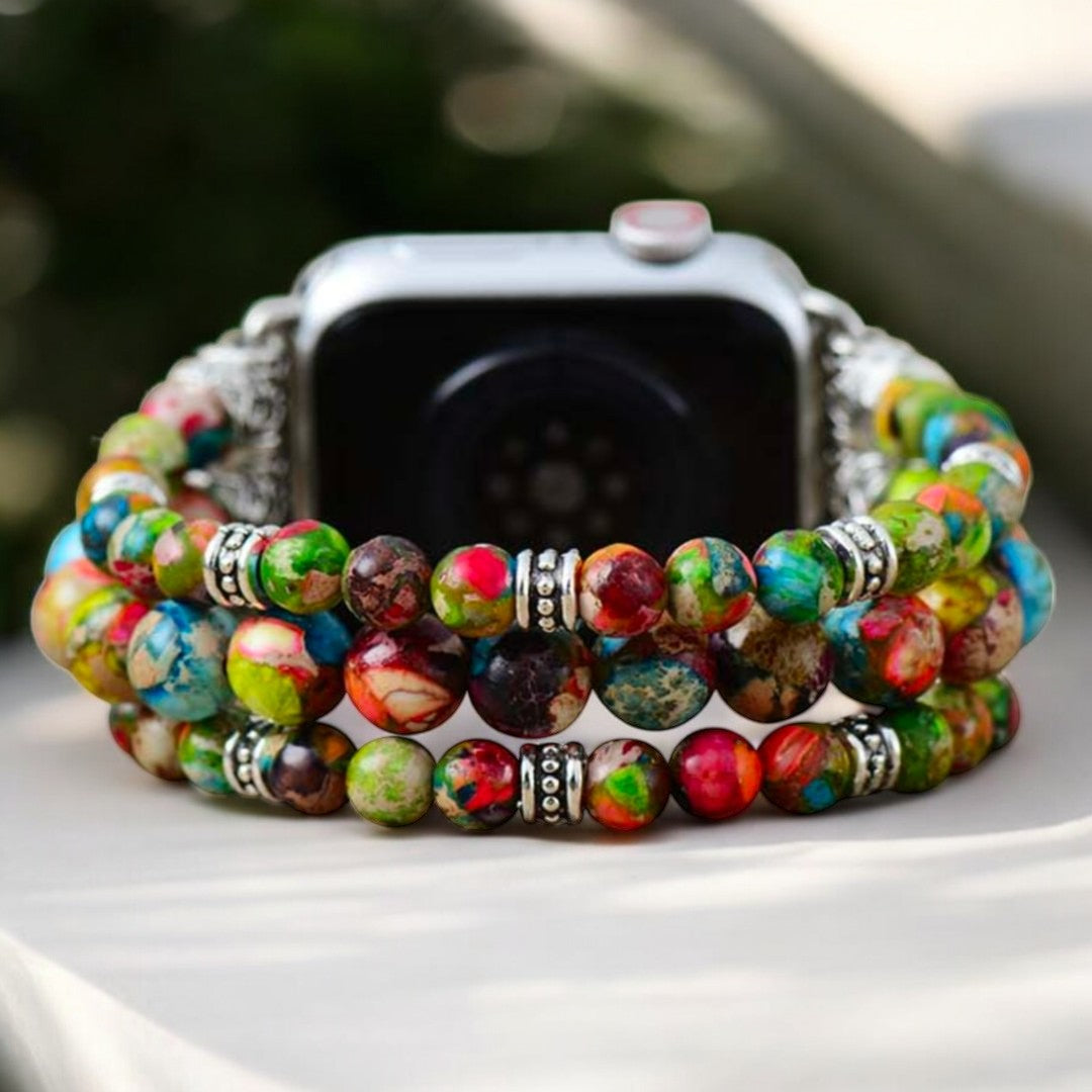 Pulseira elástica de jaspe Vineyard para Apple Watch