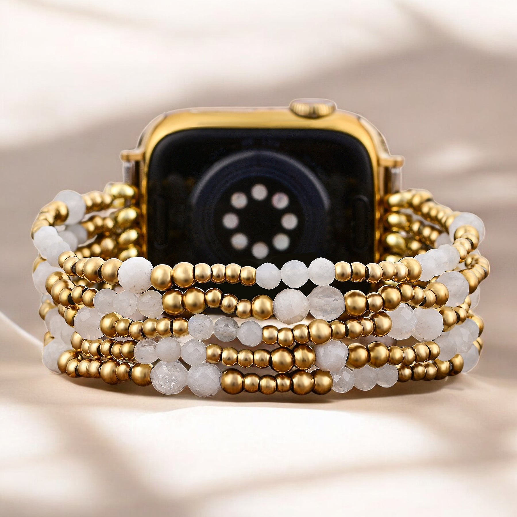 Pulseira elástica Golden Halo Moonstone para Apple Watch