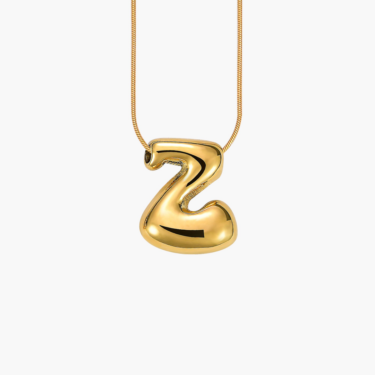 Colar com Inicial em Letra Bolha Golden Glow