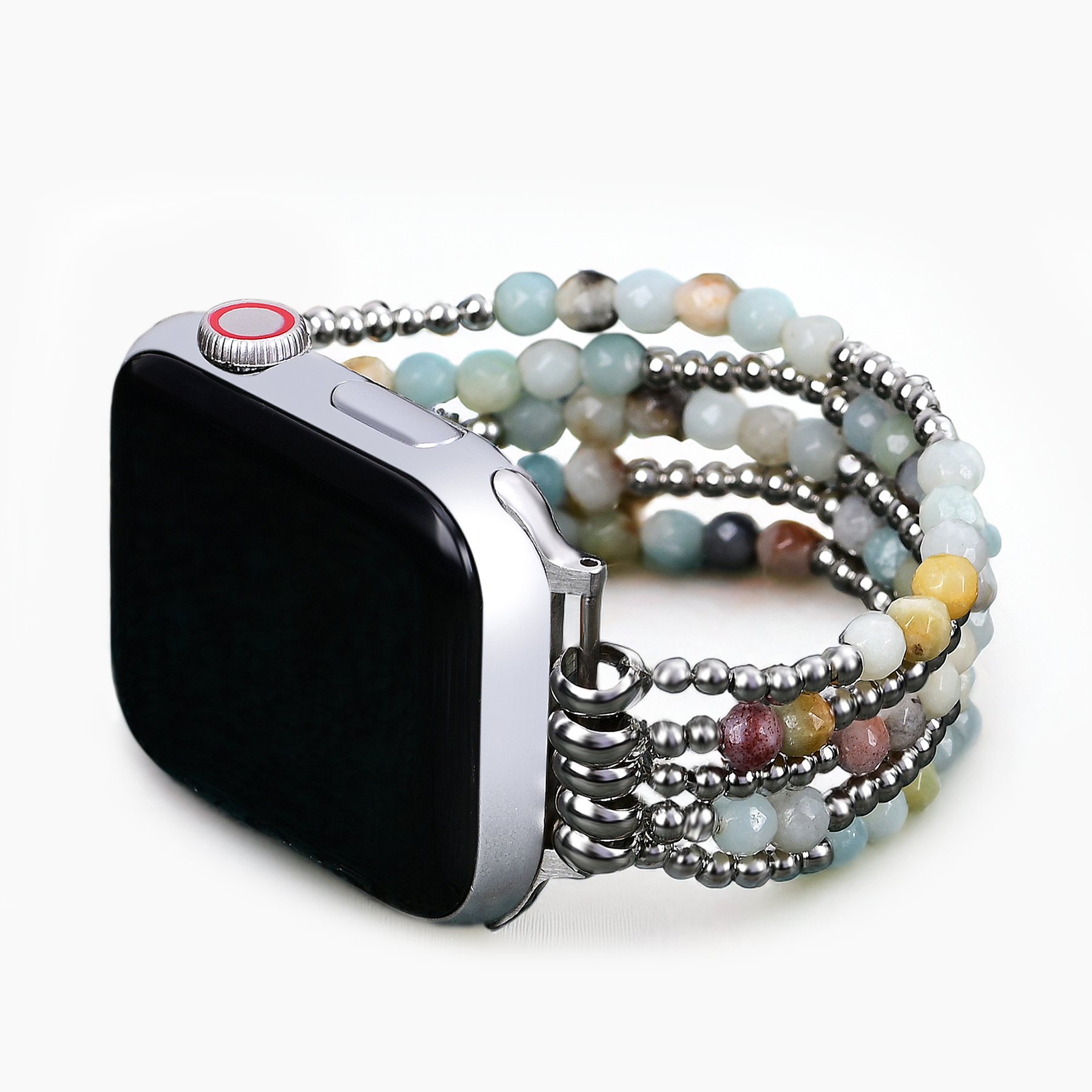 Pulseira elástica Amazonite Brilliance Apple Watch