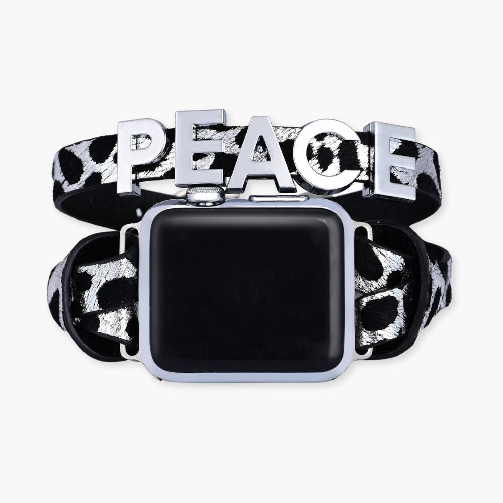 Pulseira de couro Peace Safari para Apple Watch