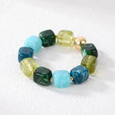 Pulseira de elos grossos mista Verdant Tide