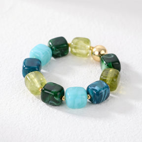 Pulseira de elos grossos mista Verdant Tide