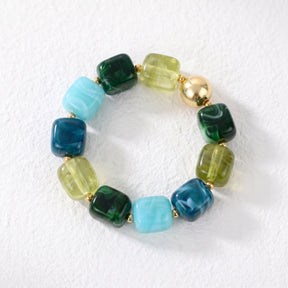 Pulseira de elos grossos mista Verdant Tide