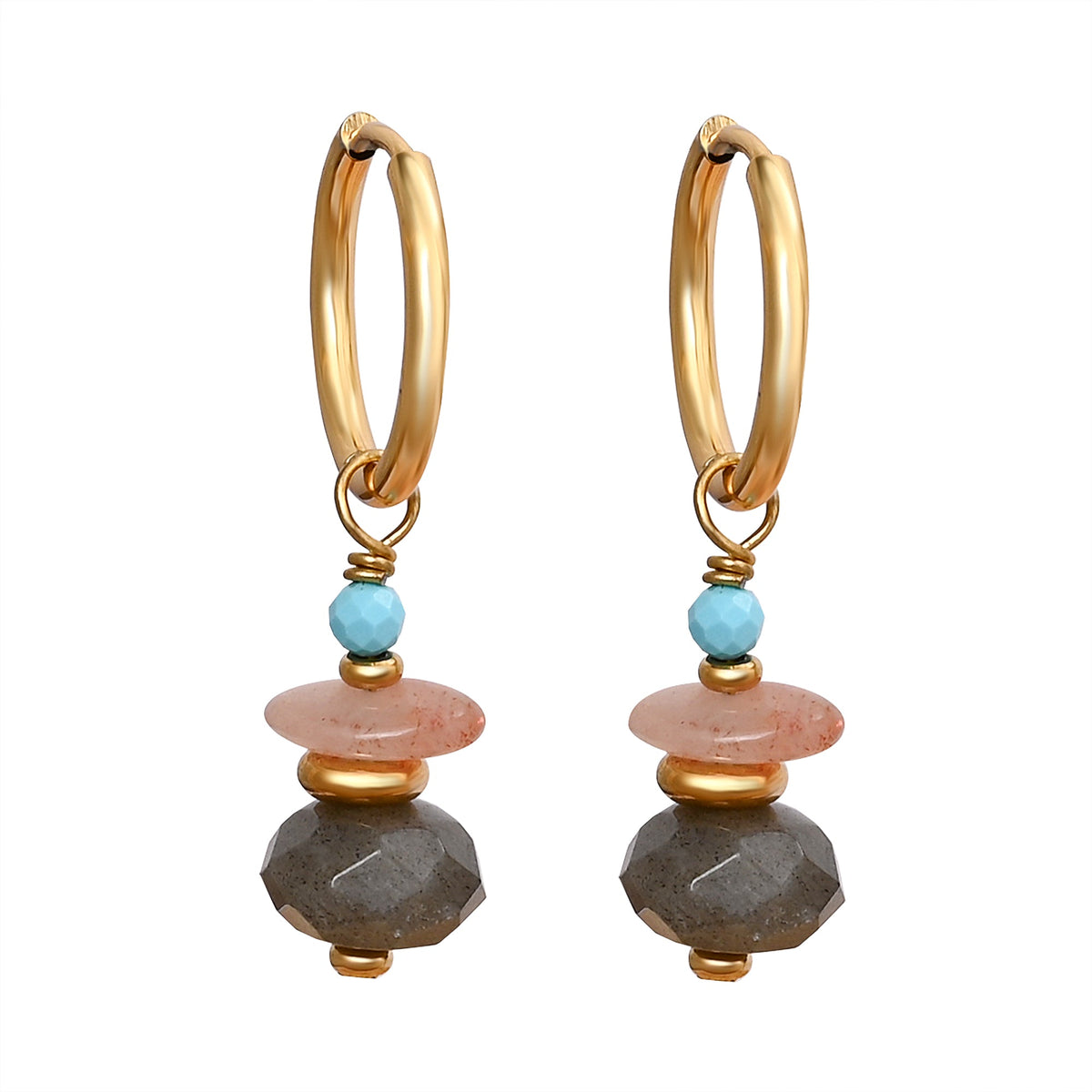 Brincos Aurora Labradorite