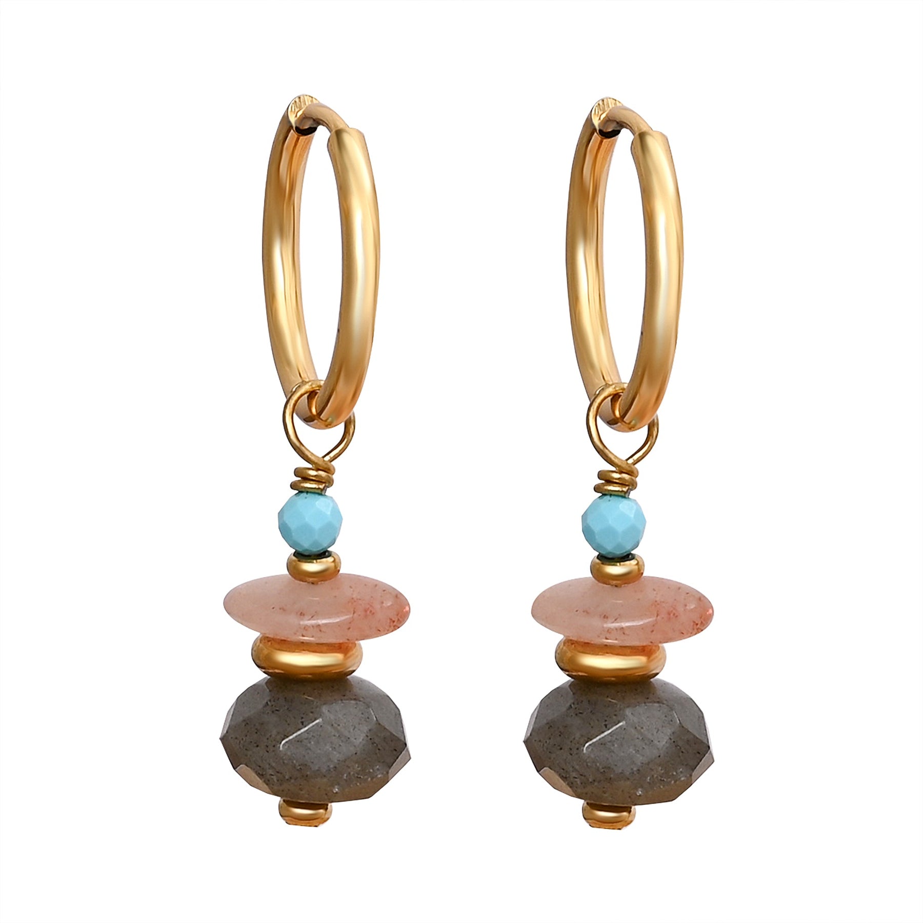 Brincos Aurora Labradorite