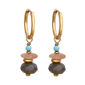 Brincos Aurora Labradorite