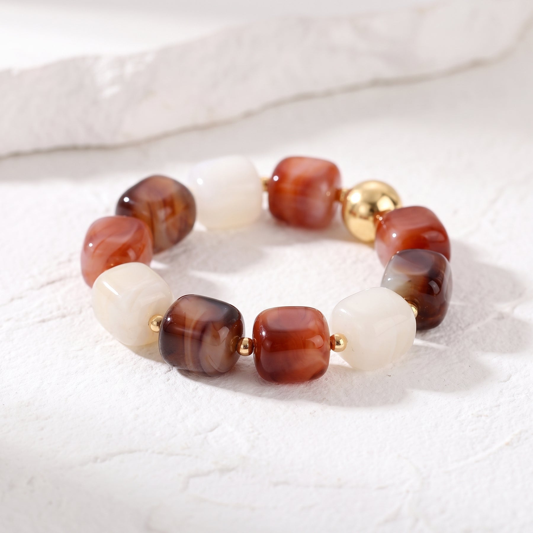 Pulseira de contas grossas mistas Desert Moon
