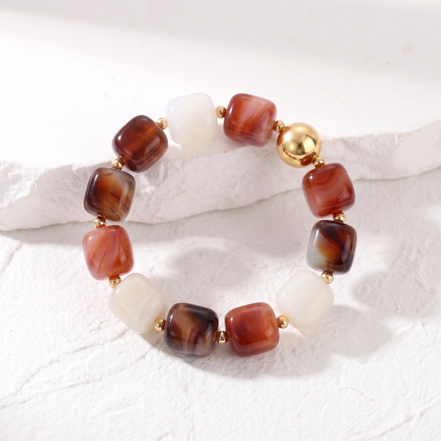 Pulseira de contas grossas mistas Desert Moon