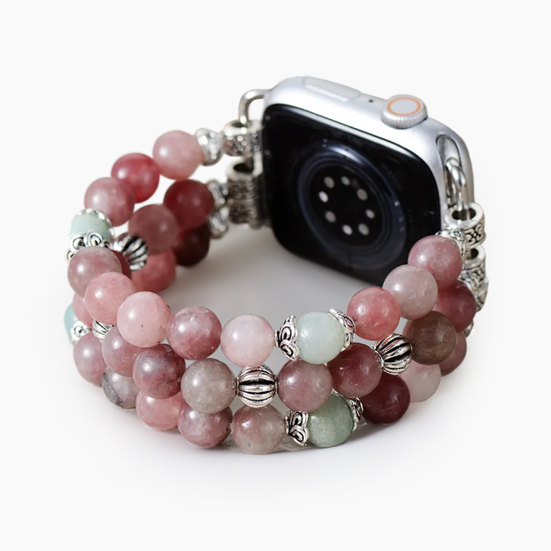 Correia elástica Apple Watch cor rosa escuro