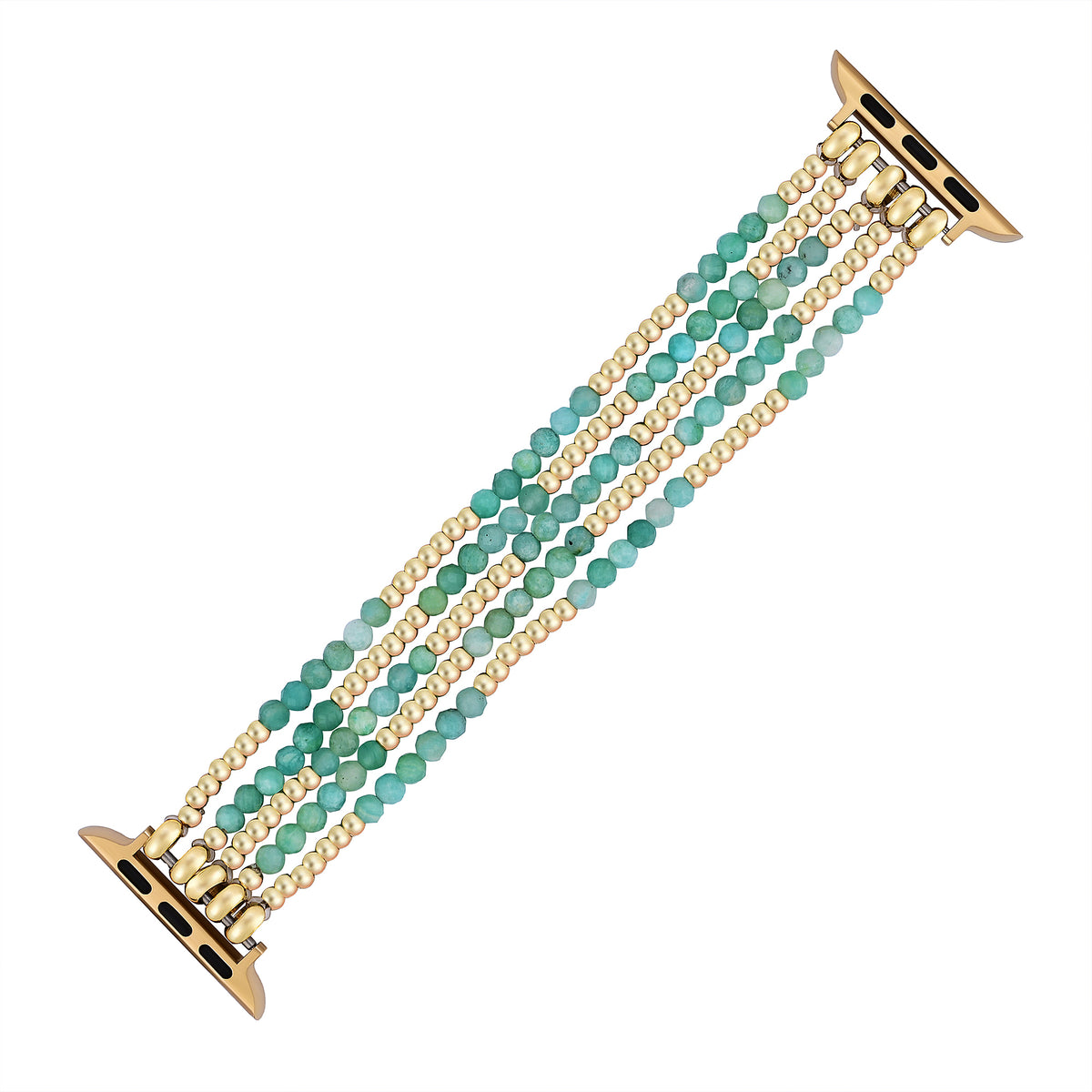 Pulseira elástica de Amazonite luminosa para Apple Watch