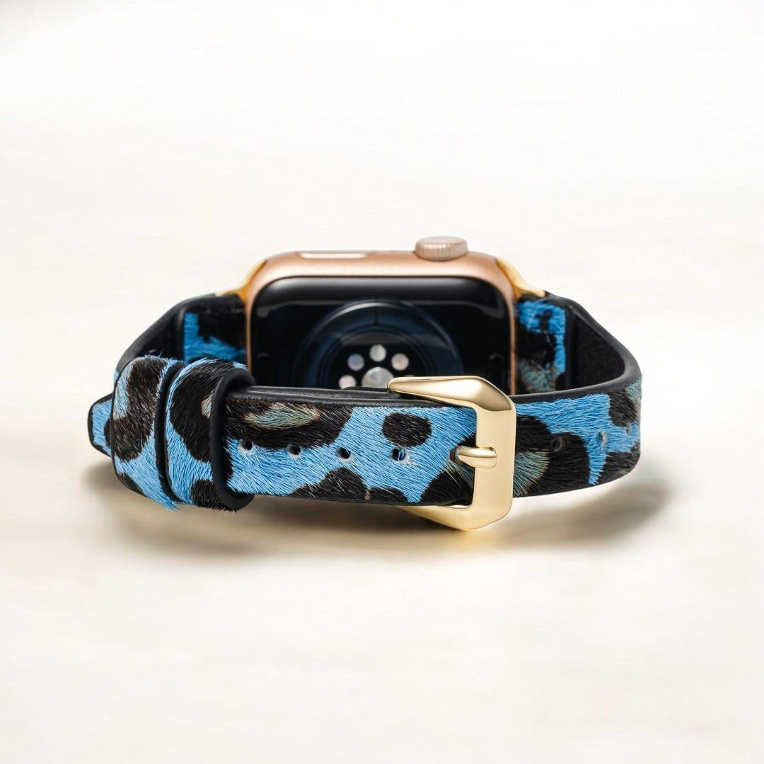 Correia de Couro Wild Azure para Apple Watch