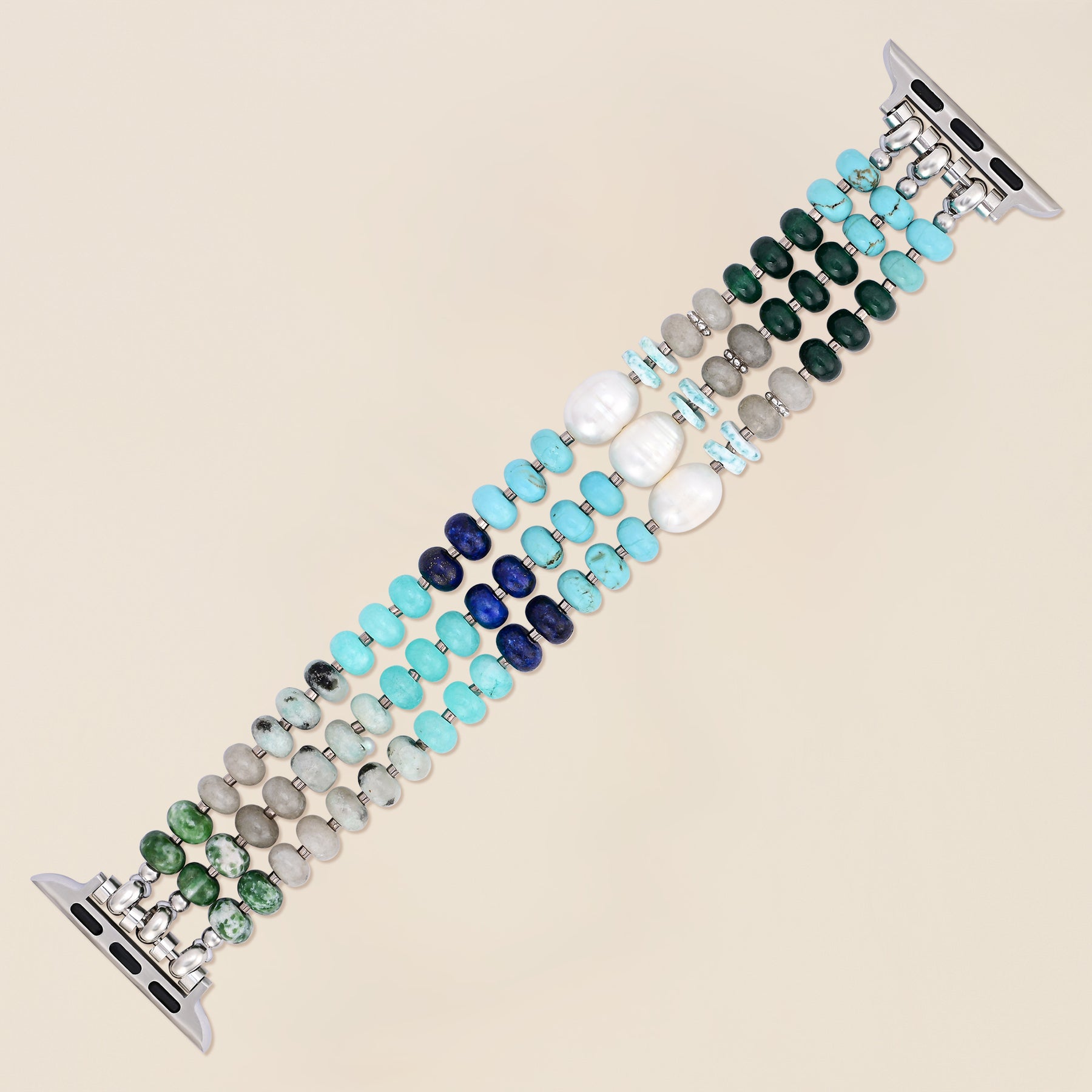Pulseira Ocean Breeze Stone Stretch Apple Watch