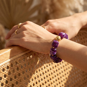 Pulseira Chunky de Sonho de Ametista