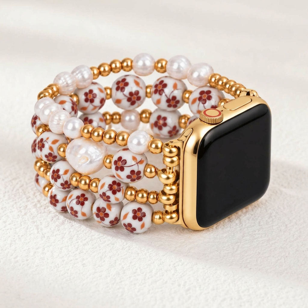 Bracelete Apple Watch Porcelain Garden Autumn Blossom