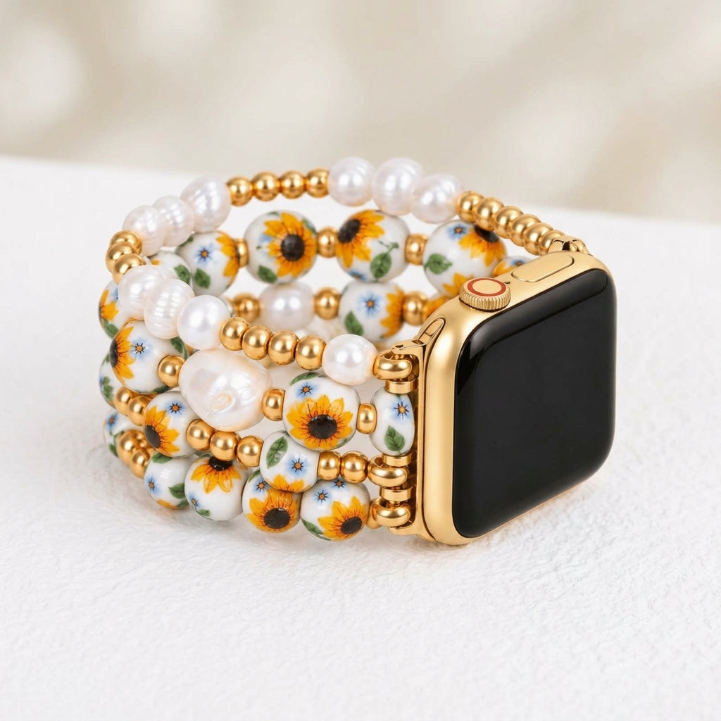 Bracelete Apple Watch Porcelain Garden Sunlit Bloom