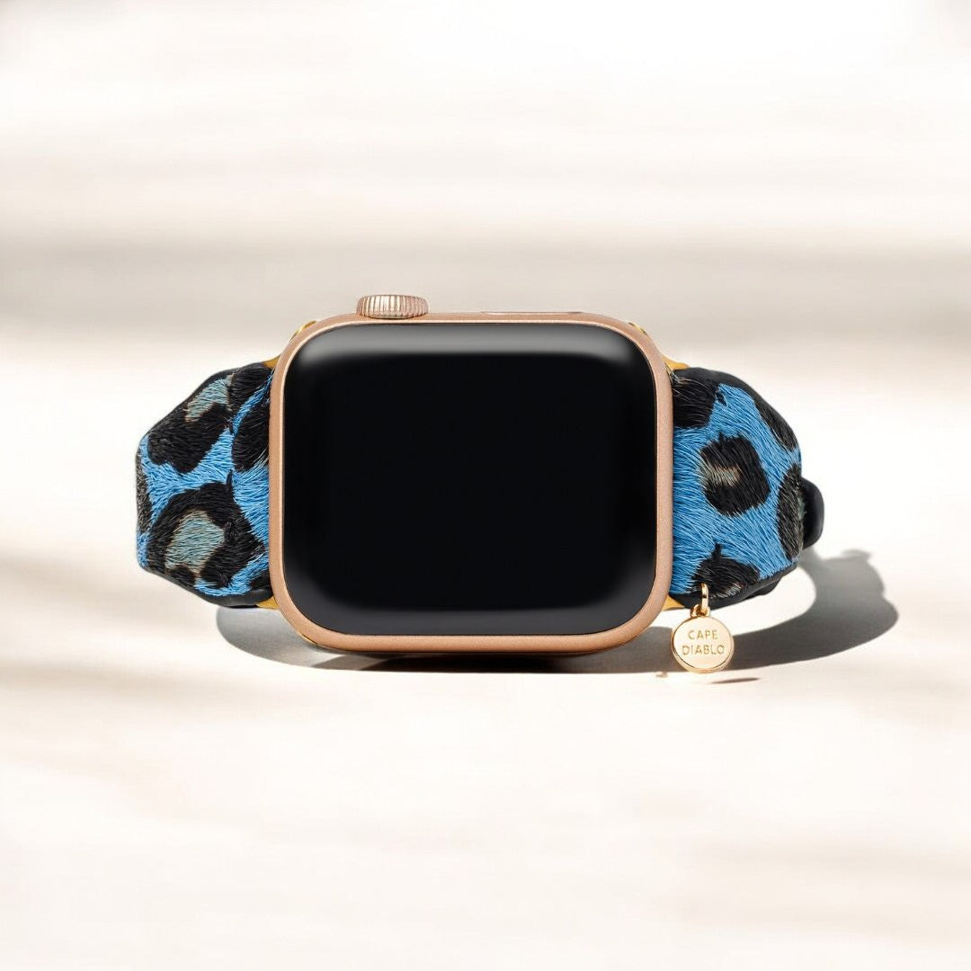 Correia de couro Wild Azure para Apple Watch
