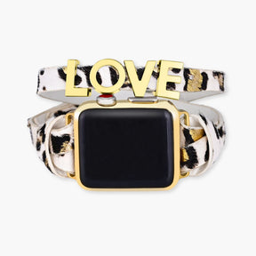 Pulseira Love Safari em couro para Apple Watch