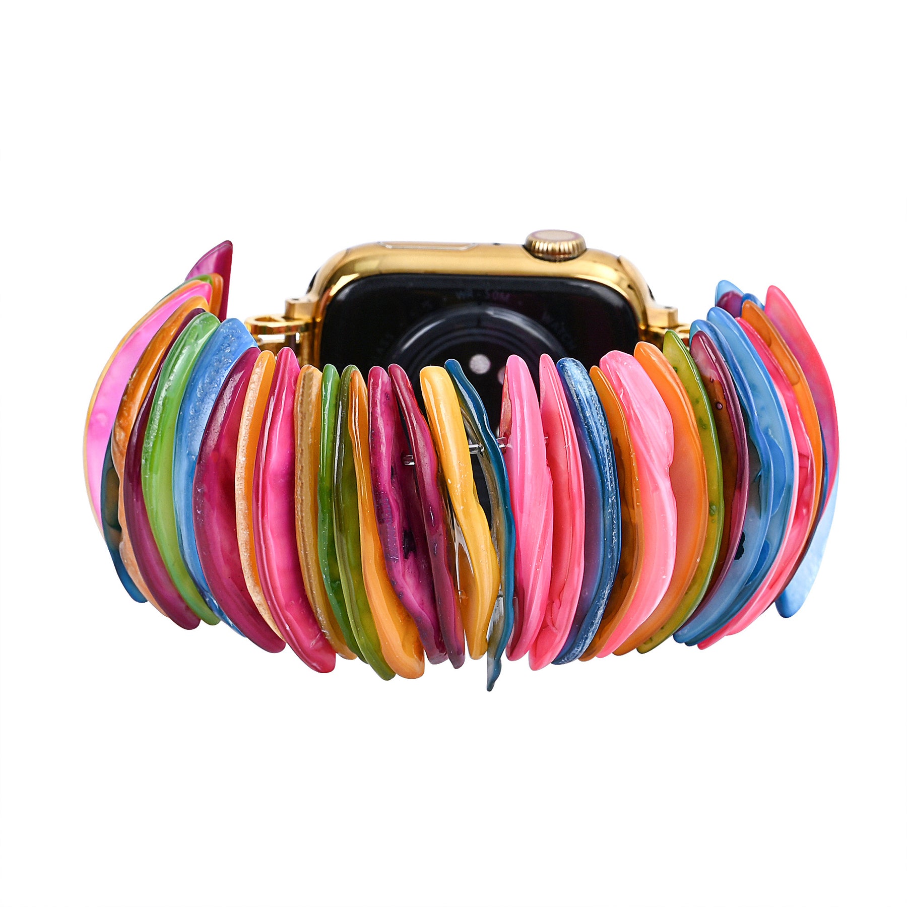 Correia elástica dourada com revestimento de dopamina para Apple Watch