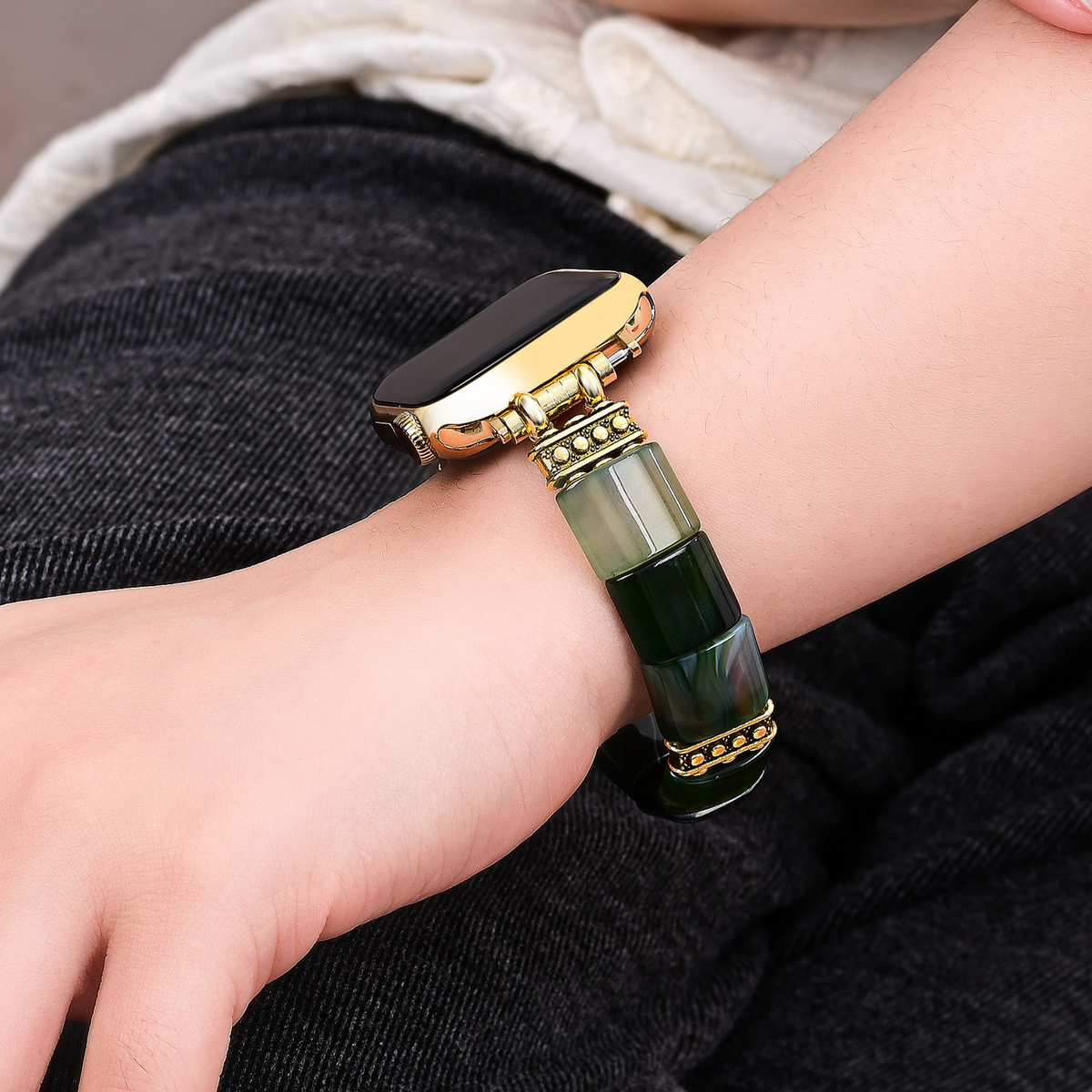 Pulseira elástica Evergreen Serenity Agate para Apple Watch