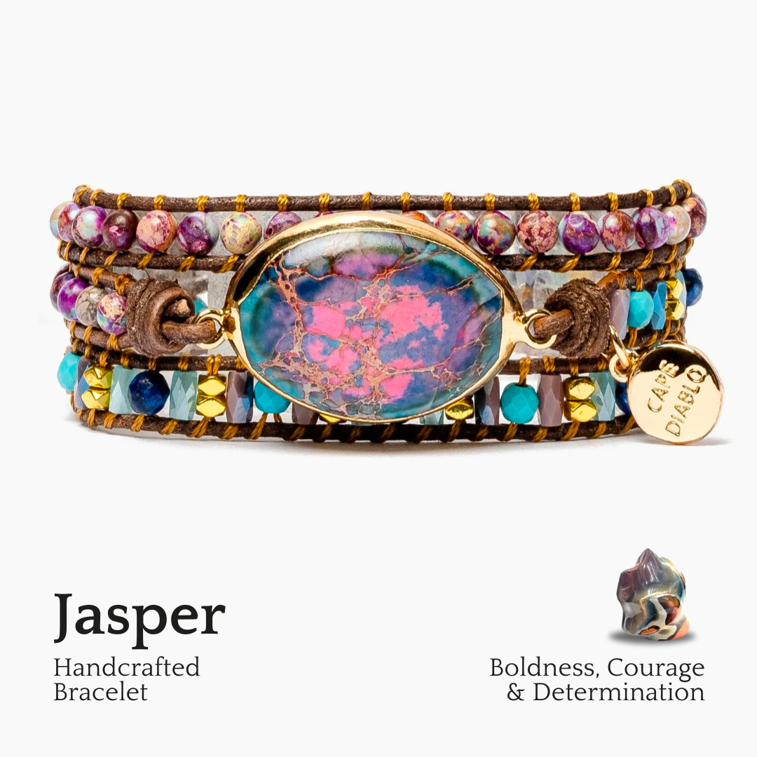 Pulseira Envolvente Intensa de Jaspe Imperador