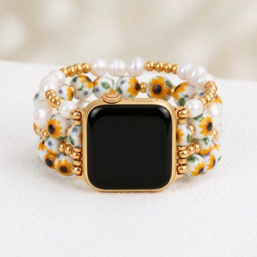 Bracelete Apple Watch Porcelain Garden Sunlit Bloom