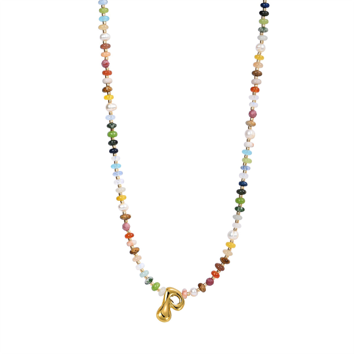 Colar com Letras em Bolha Multicoloridas
