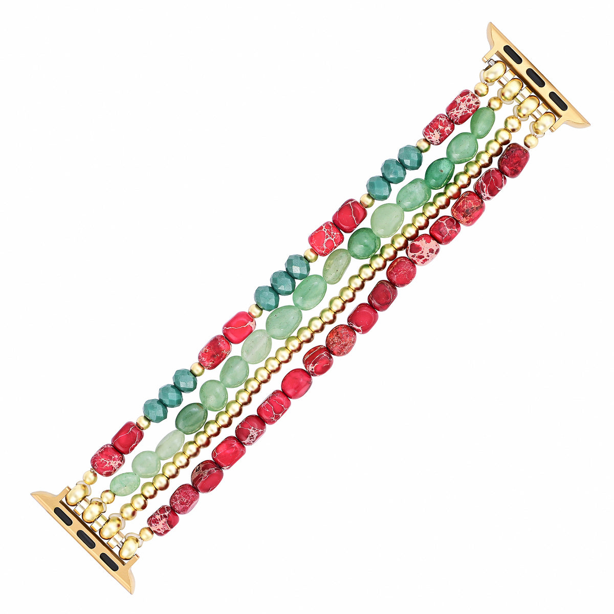 Pulseira Evergreen Gold Elegance de Natal para Apple Watch