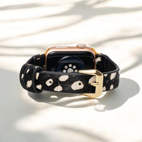 Pulseira Apple Watch em pele Safari monocromática