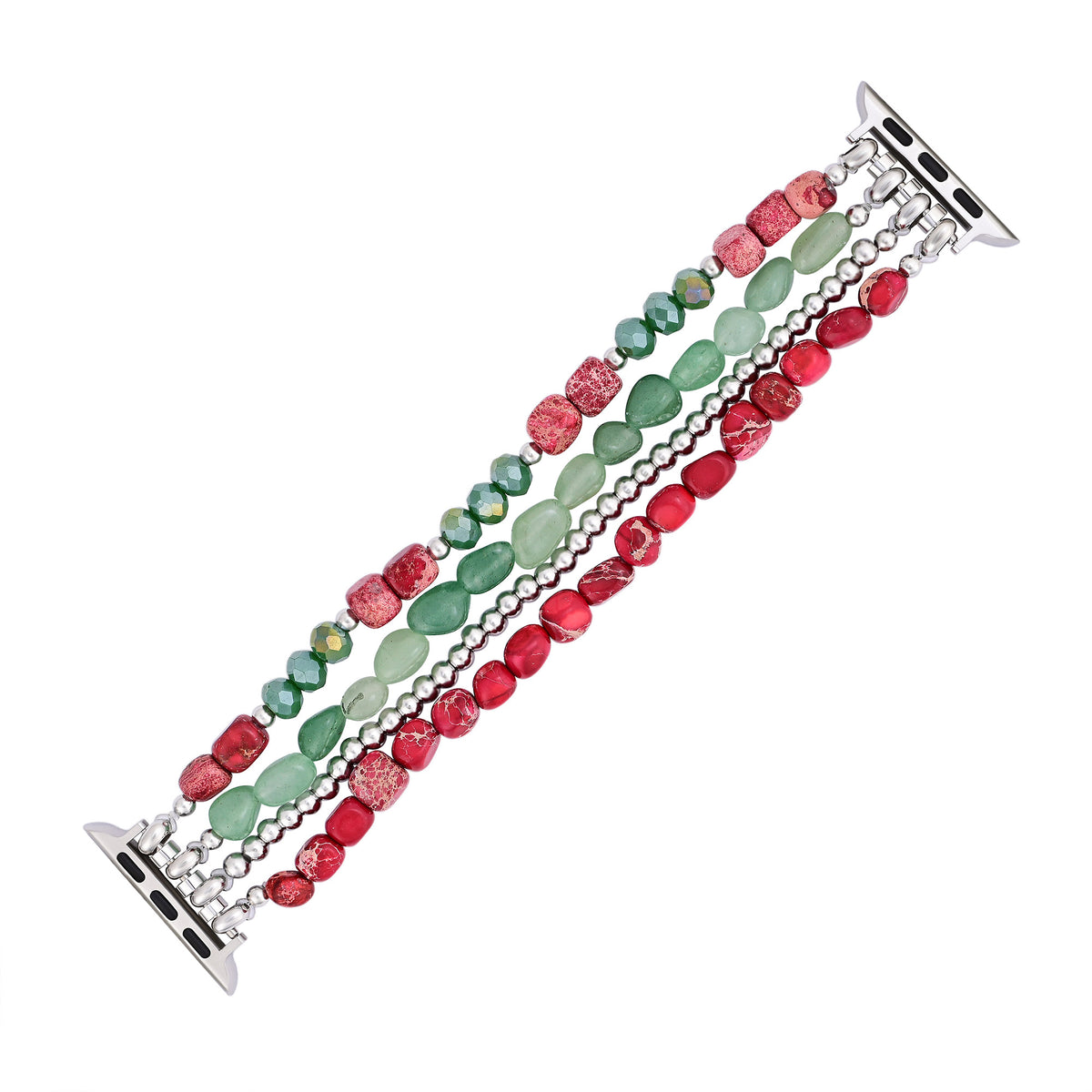 Pulseira de Natal Evergreen Silver Elegance para Apple Watch