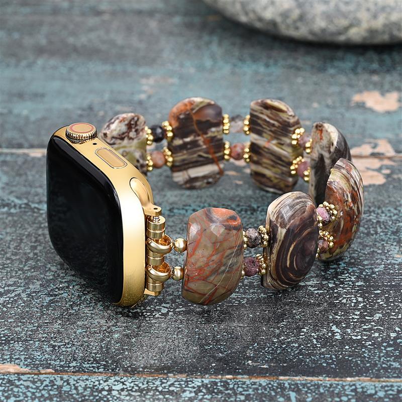 Correia elástica de jaspe Horizonte do Deserto para Apple Watch