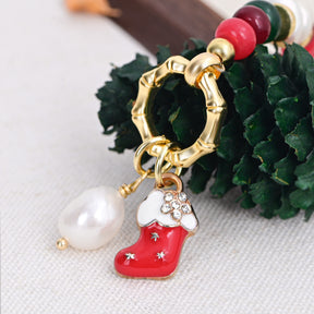 Pulseira Pérola Brilho de Natal