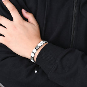 Pulseira branca de turquesa para homem